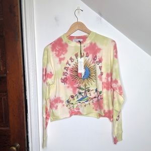 Daydreamer Tie-Dye Long Sleeve Tee - Pink and Yellow